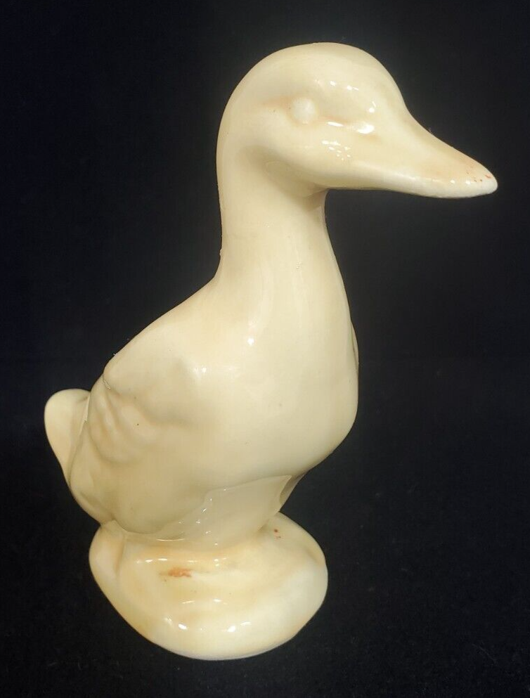 Mid-Century USA-Made Yellow Duck Ceramic Planter 4.25” Tall by Shawnee