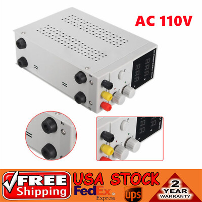 Variable Adjustable Lab DC Bench Power Supply 0-30V 0-10A W/Digital Display USA