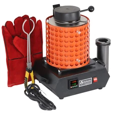 3KG Upgraded Metal Melting Furnace Casting Refining Jewelry Copper w/Clamp+Tongs