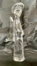 Vtg Lead Crystal Angel The Toscany Collection 24% Solid Clear Glass 11 “ tall