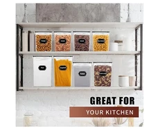 WEPSEN 15-Piece Airtight Food Storage Containers Set with Lids and Labels