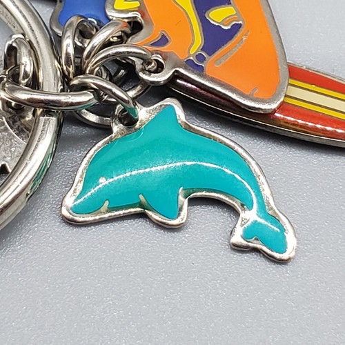 Ocean Charm Keychain Enamel Sea Life Turtle Whale Fish Surf Board - Picture 8 of 8
