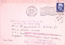 Bank of Manhattan Trust Co Envelope 1922 Vintage