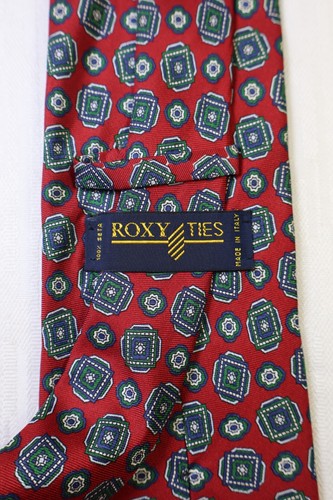 ROXY 100% SILK TIE SETA CRAVATTA NECKTIE MADE IN ITALY VINTAGE - Imagen 6 de 6