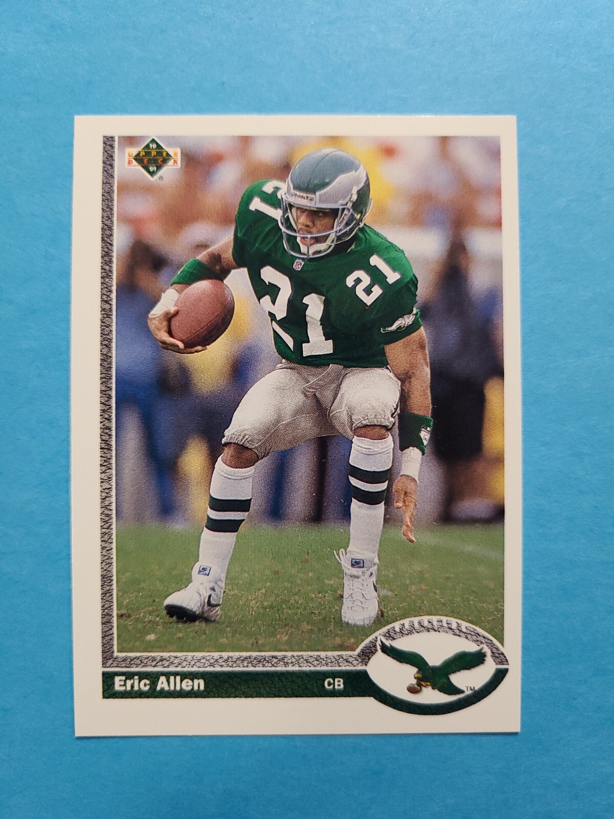 ERIC ALLEN 1991 UPPER DECK FOOTBALL CARD # 557 F4821