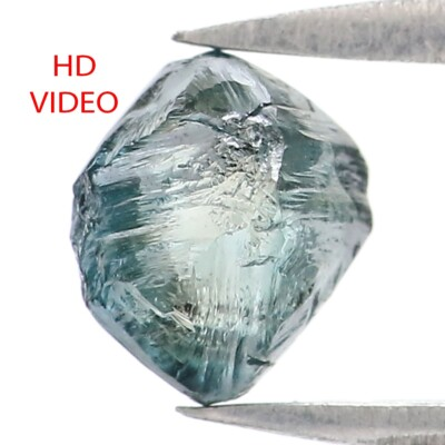 #ad 1.01 CT Natural Loose Rough Cut Diamond 5.80 MM Blue Color Rough Diamond L2323 $329.39