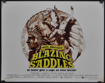 BLAZING SADDLES 1974 Original 22X28 Filmplakat Cleavon Little Gene Wilder