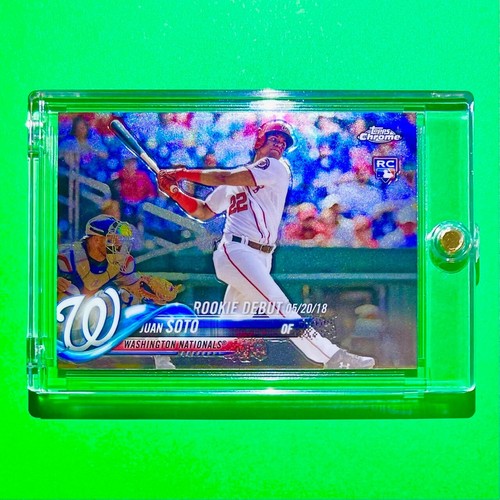Juan Soto MINT TOPPS CHROME ROOKIE CARD OFFICIAL ROOKIE DEBUT INVESTMENT RC! - Picture 7 of 11