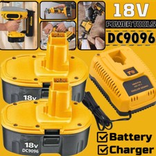 2PACK 18 Volt Replacement for Dewalt 18V Battery DC9096-2 DC9098 DC9099 /Charger