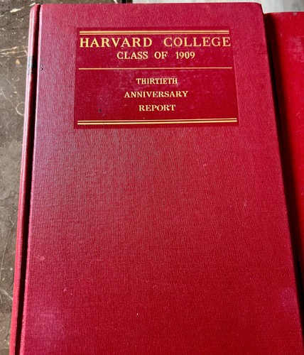 Harvard College Class of 1909 QUINDECENNIAL 15th & 30th Anniversary Hardcovers - Picture 3 of 16