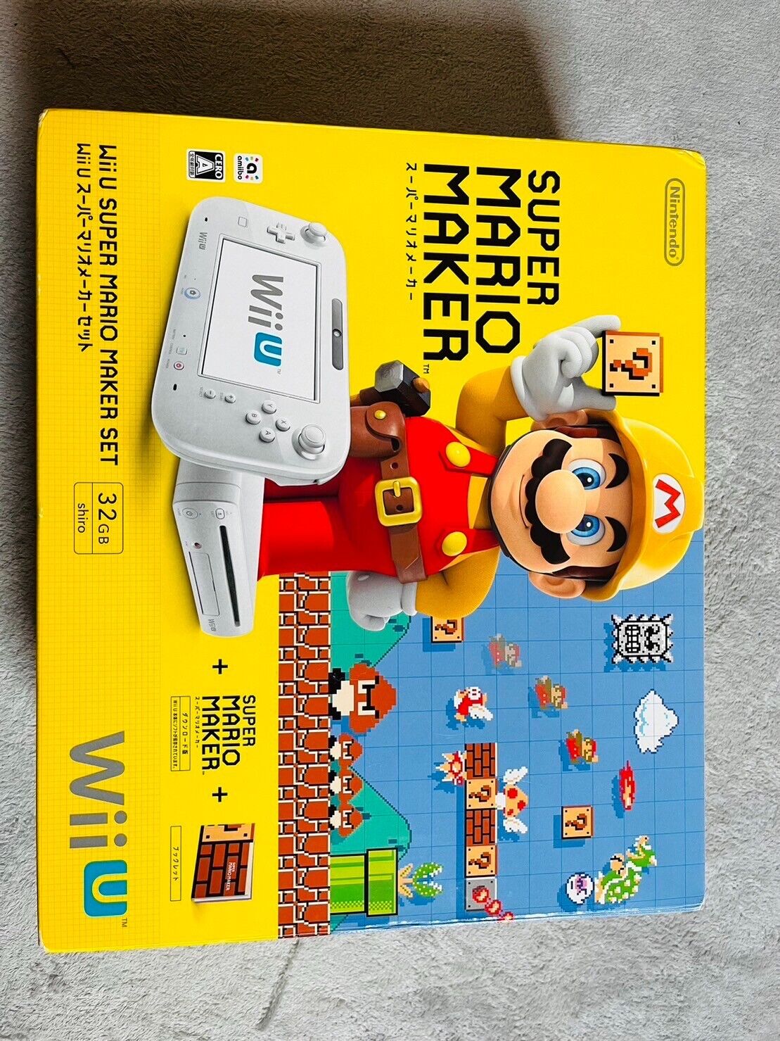 Super Mario Maker Nintendo Wii U Set Limited Edition Box 32GB Game
