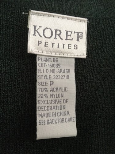Koret Forest grüne Weste mit Blumenstickerei - Größe 4 Petite - Bild 4 von 7