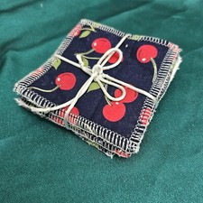 Bamboo face pads  Cherry Washable face wipes Make up remover Christmas Gift