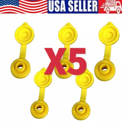 5Pcs Yellow Fuel Gas Can Jug Vent Cap Blitz Scepter Essence Midwest Eagle
