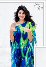 OFFERTA! Abbigliamento,caftan donna,estate,copricostume,mare, Chiffon,poliestere
