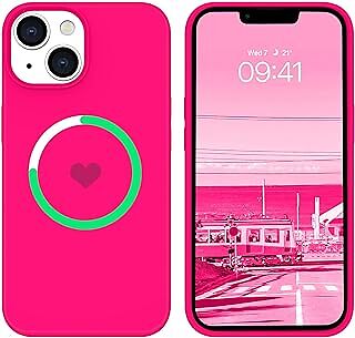 for Magnetic iPhone 14 Phone Case [Compatible with Magsafe] Slim Fit Cute Heart