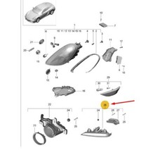 Porsche Cayman 981 Zusatzscheinwerfer vorne links 98163118701 NEU ORIGINAL