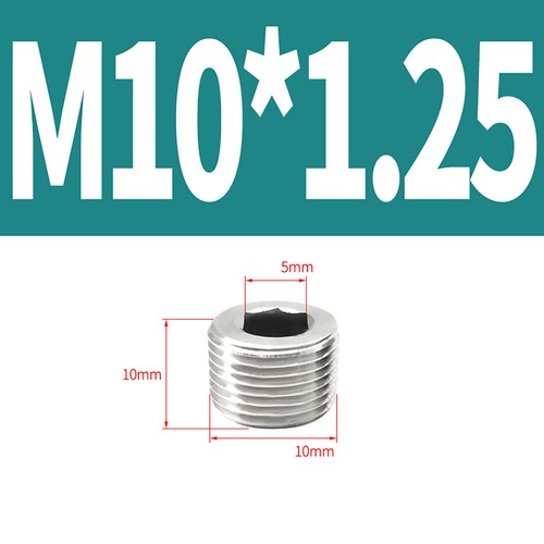 Stainless Steel Internal Hex Male Metric Blanking Plug M3 M4 M8 M10 M12 M14 -M33 - Picture 11 of 29