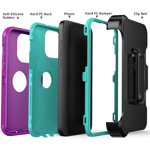 For iPhone 13/13 Pro/Pro Max Hybrid Case Heavy Duty Shockproof Cover / Belt Clip - 第 2/55 張圖片
