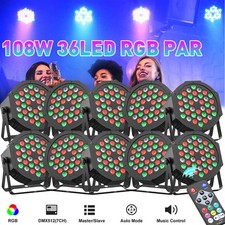 20pcs 108W 36LED PAR Can Stage Light DMX Strobe Beam Wash DJ Disco Party Light