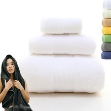 Bath Towels 800 GSM Egyptian Cotton 3 Pack Ultra Soft White Onuia 2026 Packs