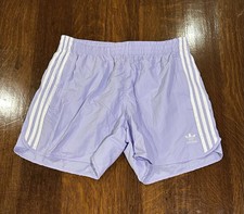 Adidas Originals Sprinter 3 Stripe Trefoil Men  s Violet L Shorts New Sportswear