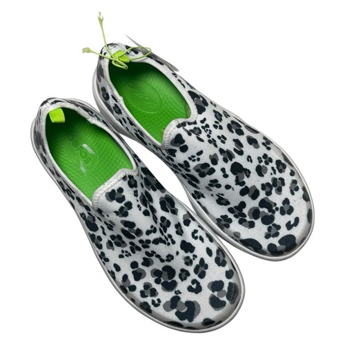 Oofos OOmg EeZee Damen-Slipper 8 schwarz weiß Schneeleopard Komfort neu - Bild 13 von 13