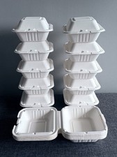 500 Compostable 6x6 Burger Boxes | Eco Takeaway Containers | Bulk Catering Pack