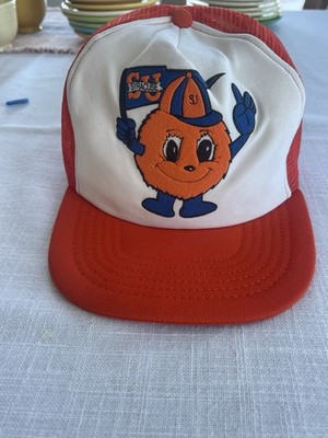  Vintage Syracuse Orange Otto the Orange Trucker Hat Mesh Snapback NCAA Retro 