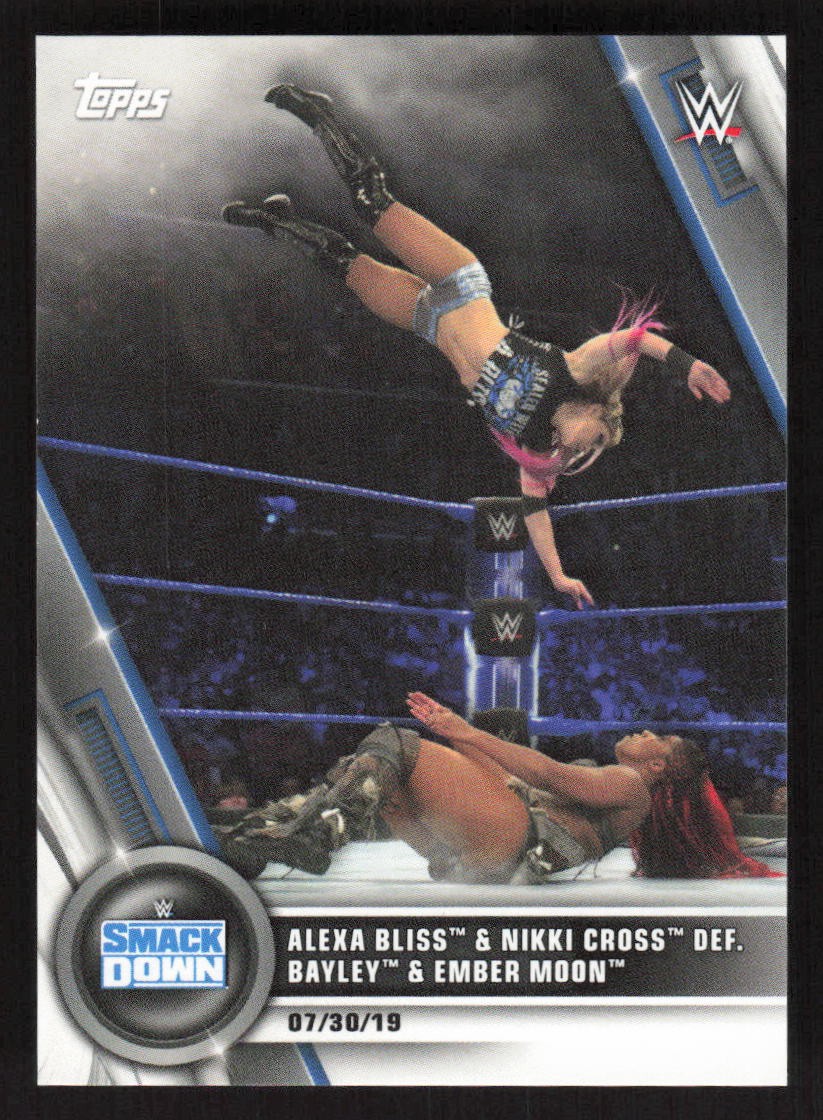 2020 Topps WWE Women's Alexa Bliss & Nikki Cross def. Bayley & Ember Moon #55