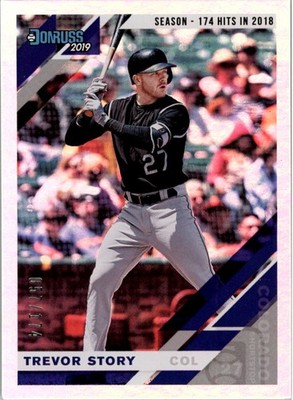 2019 Donruss Season Stat Line #185 Trevor Story /174 - BB
