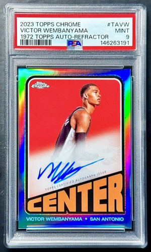 Victor Wembanyama [Refractor] #TA-VW 2023 Topps Chrome 1972 Autograph card