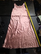 100% Silk Vest A-line Skirt Womens Summer Dress Satin Sleeveless Silk Long Skirt