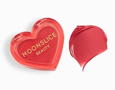NIB MOONSLICE Blush Cream 0.1 oz/2.7g Heart Container SHADE: Kiss Me