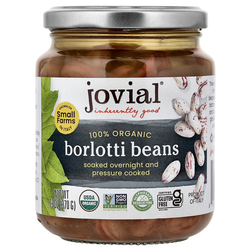 100% Organic Borlotti Beans, 13 oz (370 g)