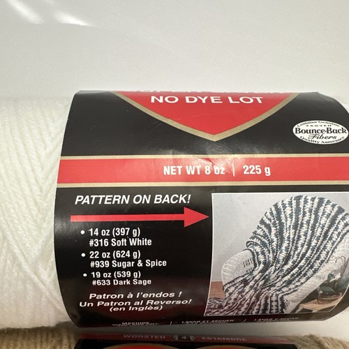 Red Heart Super Saver Yarn-Lot of 2 Skeins-Aran-One 8 Oz and another one 7oz - Picture 3 of 7