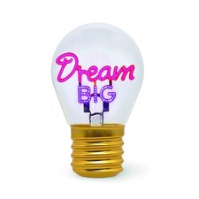 Legami - Table Lamp, Rechargeable with USB Cable, Wireless, Bulb Fiction, Dream