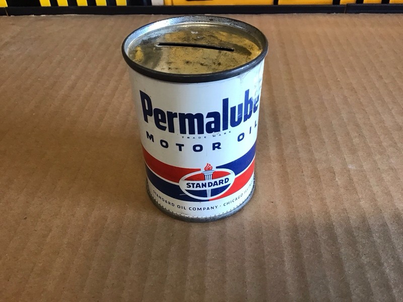 Vintage Original Permalube Oil Can Bank