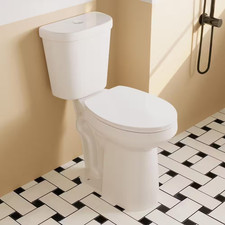 21 In. Extra Tall 2-Piece 1.1/1.6 GPF Dual Flush Elongated Raised Toilet in Whit