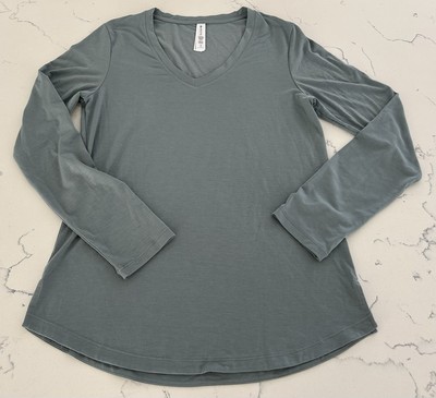 Athleta Essential V-Neck Top Long Sleeve Athleisure Modal MSRP: $55