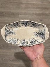 Antique Ironstone Platter Dish Stained Crazed...