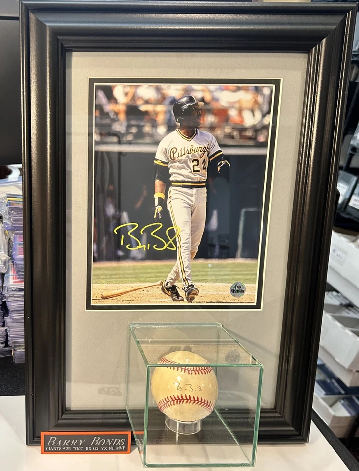Barry Bonds Autographed signed baseball with 8x10 sign Auto with COA  🔥📈 - Image 2 of 4