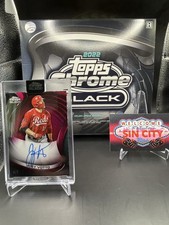 2022 Topps Chrome Black Autographs Joey Votto #CBA-JV Red Refractor /5 (AU)