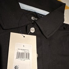 Chaps Men's Everyday Performance Polo Shirt Black Short Sleeve Size S