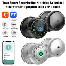 APP Unlock Door Locking Spherical Password Fingerprint Lock Tuya Smart Security