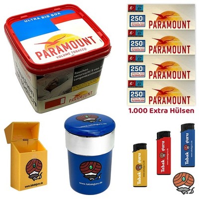 Paramount Volumentabak Ultra Big Box 480g, Extra Hülsen, Autoascher, Feuerz. Box