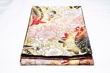 DEAR VANILLA AUTHENTIC JAPANESE SILK FUKURO OBI SASH BELT WOMEN'S KIMONO VINTAGE