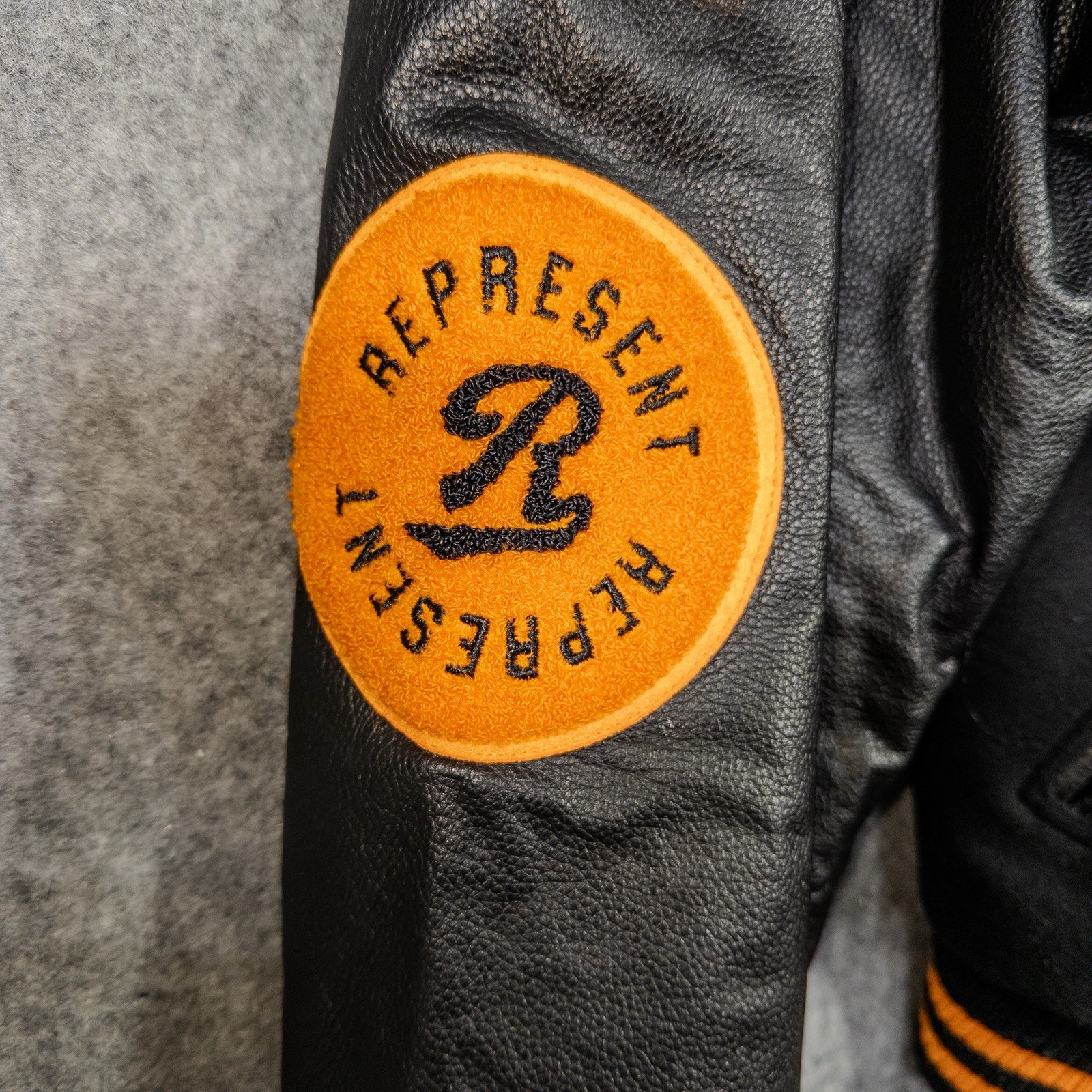 Represent Clo Varsity Jacket Black Medium Wool / … - image 6