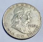 1952 D Franklin Half Dollar - (Fine Details) Plastic Protector Included