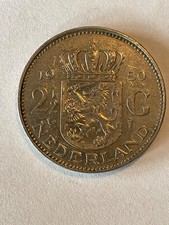 1980 Netherlands 2 1/2 Guilder coin Juliana